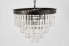 NOWOCZESNY ŻYRANDOL KRYSZTAŁOWY CZARNY CAPRIA D40