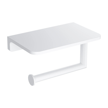 MODERN PROJECT uchwyt na papier toaletowy z półką, biały mat