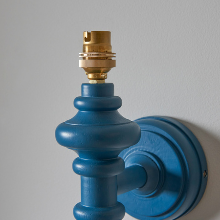 Carnaby Wall Light Fitting Satin Marlin Blue