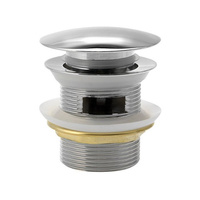 Odpływ wannowy 6/4", klik-klak, do wanien ze zintegrowanym przelewem, chrom