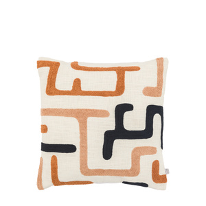 Arul Embroidered Cushion Nutmeg 450x450mm