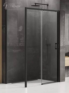 KABINA PRIME BLACK PROSTOKĄTNA PRZYŚCIENNA P 110x90x200 CZYSTE 6mm ACTIVE SHIELD