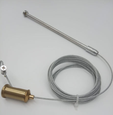 Lampa wisząca ARCTIC 100 cm - LED, złota z kryształami