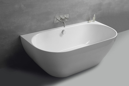 PAGODA wanna przyścienna 170x85x58cm, kompozyt, biały