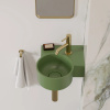 OVO M+ umywalka nablatowa/wisząca - prawa, 33 x 34 cm, olive mat