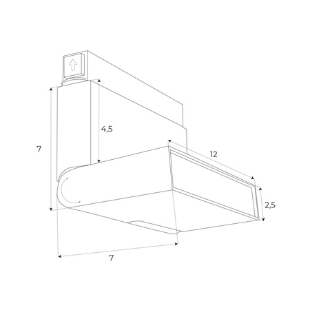 Maxlight M0007D Lampa Magnetyczna Łamana System Dali 6W 323LM 3000K