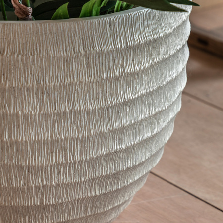 Lorca Ridged Outdoor Planter White 450x450x330mm