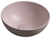 MINOR umywalka betonowa nablatowa, średnica 26cm, różowy mat