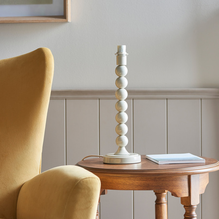 Higgledy Table Lamp Base Gloss Almond White Paint