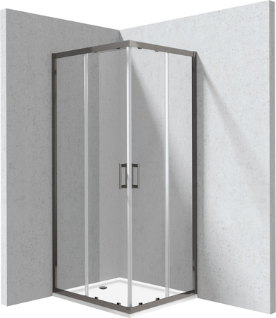 Kabina prysznicowa z brodzikiem prostokątna - 80x90 cm
