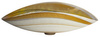 DECORA NERO MURANO umywalka szklana nablatowa, 51x45cm, owalne, ivory/topaz