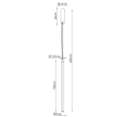 Lampa wisząca TRANG 100 brzoskwiniowa LED 3000K