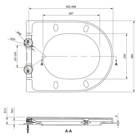 HARRY deska WC, Soft Close, Easy Take, biały