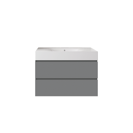 Zestaw DES Umywalka bez otworu & Szafka Joy podumywalkowa podwieszana 80 szara