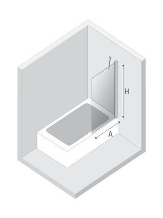 NZ4 Parawan nawannowy NEW SOLEO GOLD BRUSHED stały U 80x140 szkło czyste 6mm Active Shield 2.0