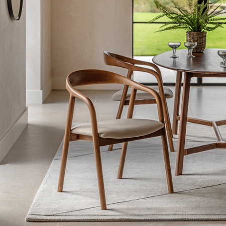 Madrid Dining Chair Walnut UPH 552x565x775mm (2pk)