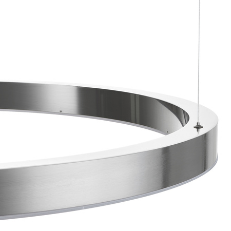 Lampa wisząca CIRCLE 100 cm - LED, ring nikiel szczotkowany