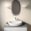 Zestaw CLOUD Umywalka podwieszano/nablatowa z maskownicą 65 cm, Miska i Deska WC biały połysk