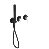 ULTRASAN podtynkowa bateria prysznicowa, 2 funkcje, czarny mat/chrom