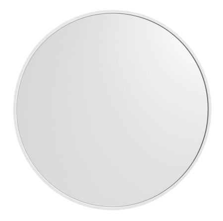 NOTION SLIM okrągłe lustro w ramie, średnica 70cm, biały mat