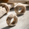 Novi Napkin Rings Set of 4 Beige Marble 58x58x20mm