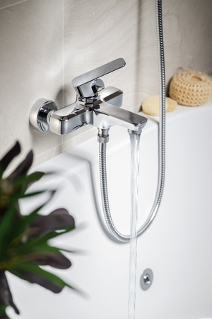 SPY bateria wannowa ścienna, chrom