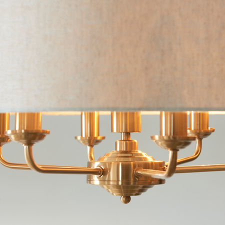 Highclere 6 Pendant Vintage Brass