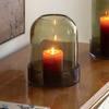 Tamar Smoked Candle Holder Green 170x170x220mm