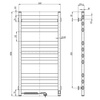 Grzejnik łazienkowy elektryczny Navin Ellipse 500х1000 Sensor lewy, timer, czarna mora