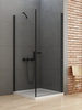 NZ2 Kabina prysznicowa NEW SOLEO BLACK 1D kwadratowa U 70x75x195 szkło czyste 6mm Active Shield 2.0