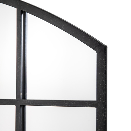 Lustro łukowe Wingham – czarne, 120 × 3 × 80 cm