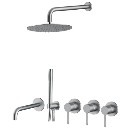Zesta wannowy podtynkowy L-200mm fi-25cm-Emmevi Rubinetterie/Filo inox