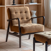 Humber Armchair Ochre Faux Sheepskin 690x760x800mm