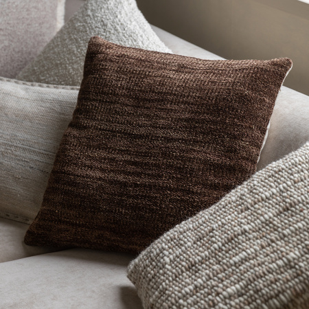 Kendal Chenille Cushion Brown 500x500mm