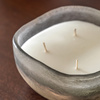 Mercury Candle White/Silver Large Amber & Lily