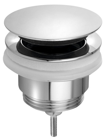 Odpływ umywalkowy 5/4”, klik-klak, duży korek, 10-45mm, chrom