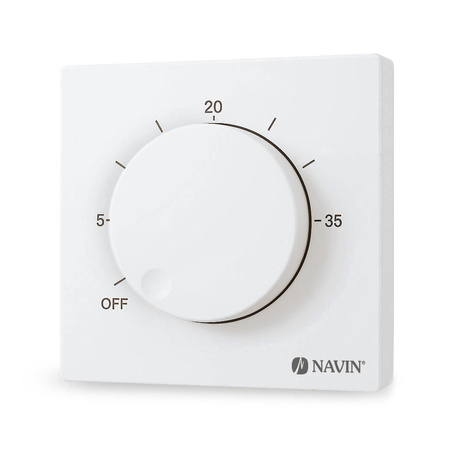 Termostat mechaniczny do ogrzewania podłogowego NAVIN EH84BM-16A, biały