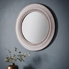 Neeson Round Mirror Distressed Grey 600x600mm