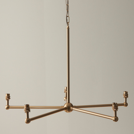 Santiago 5 Pendant Light Fitting Brushed Brass