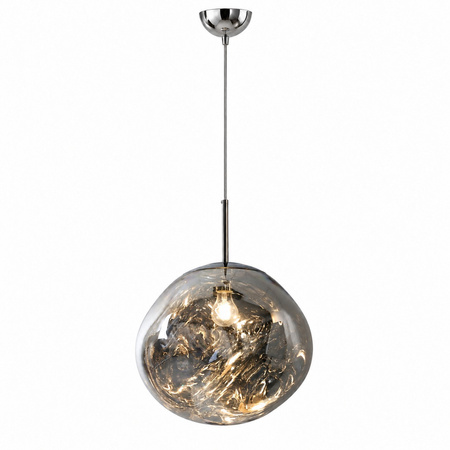 Lampa wisząca GLAM M srebrna 28 cm