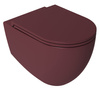 INFINITY Deska WC SLIM, Soft Close, Easy Take, maroon red mat