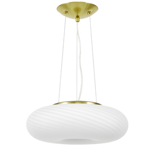 NOWOCZESNA LAMPA WISZĄCA BIAŁO-ZŁOTA MONARTE D38