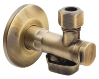 Zawór kątowy 1/2"x 3/8", brąz