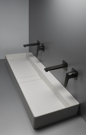 Umywalka granitowa nablatowa - z maskownicą