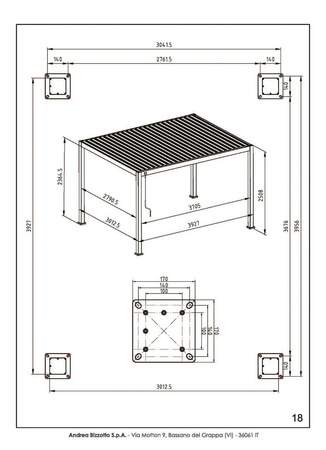 Pergola ogrodowa BIZZOTTO OCEAN 3X4 – biały