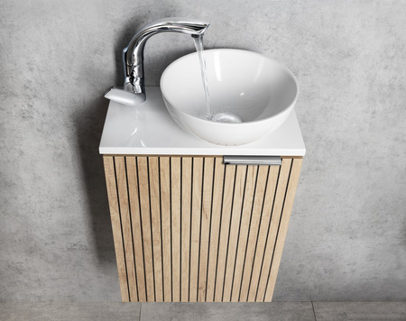 LATUS X szafka umywalkowa 39,4x50x22cm, dąb Alabama listwa