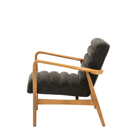 Datsun Armchair Charcoal Boucle 690x760x800mm