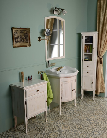 RETRO słupek wysoki 40x170x36cm, starobiała, lewa