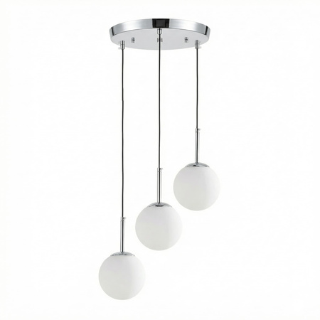 NOWOCZESNA POTRÓJNA LAMPA CHROMOWANA FREDICA W3