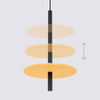 Lampa wisząca FELTRO 1 czarna/żółta